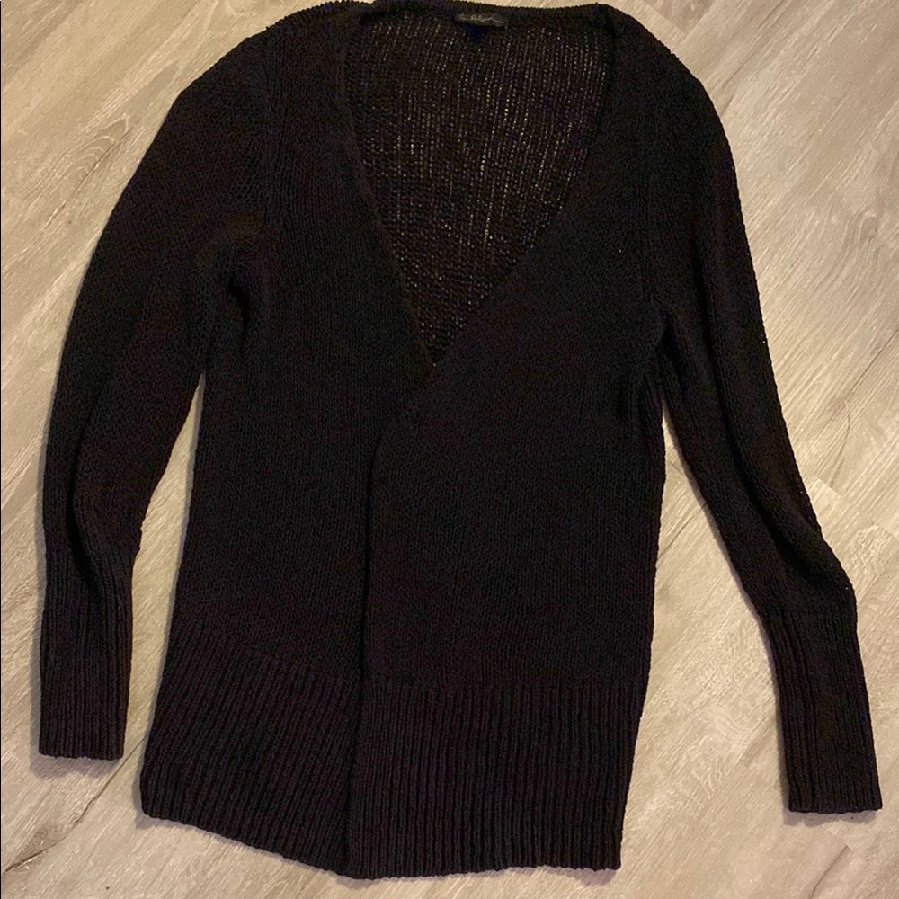 True Religion Black Knit Cardigan Sweater Size Medium New Condition
